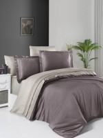 First choice Serenity Lilac & Beige delux сатин постельное белье евро 200х220