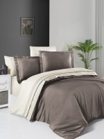 First choice Serenity Mink & Cream delux сатин постельное белье евро 200х220