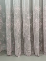 Тюль грек-сітка з візерунком Hanging пудра Туреччина