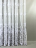 Тюль грек-сітка з візерунком Hanging білий Туреччина - Зображення 4