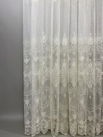 Тюль грек-сітка з візерунком Hanging кремовий Туреччина - Зображення 5