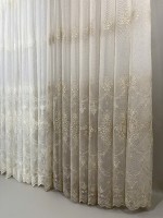 Тюль грек-сетка с узором Hanging коричневый Турция — изображение 8