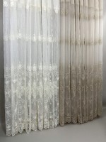 Тюль грек-сетка с узором Hanging коричневый Турция — изображение 9