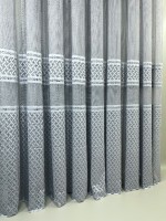 Тюль грек-сетка с плетением Wicker серый Турция — изображение 6