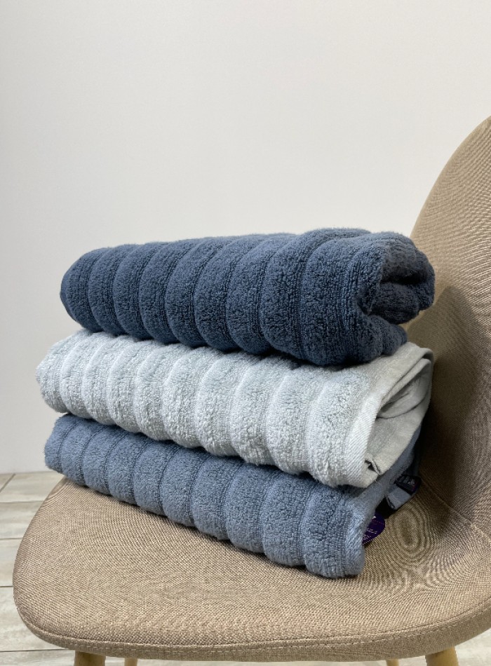 Махровий рушник для бані Cestepe Ezgi 70х140 блакитний Туреччина - Зображення 3