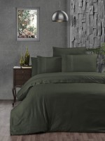 First Сhoice Gala Dark green постільна білизна ранфорс Deluxe євро 200х220