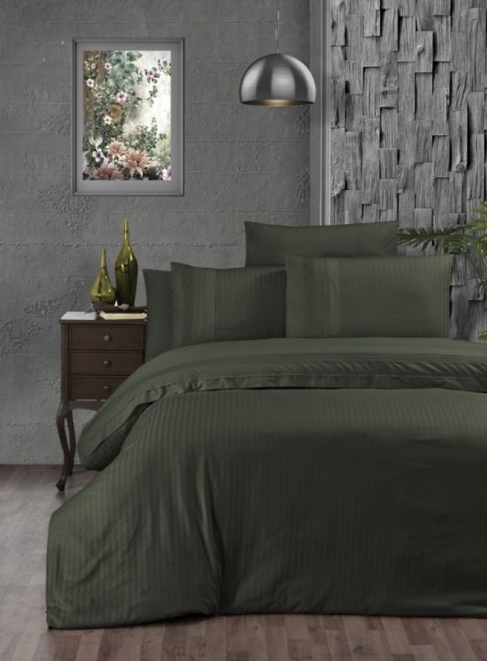 First Сhoice Gala Dark green постільна білизна ранфорс Deluxe євро 200х220 - Зображення 2