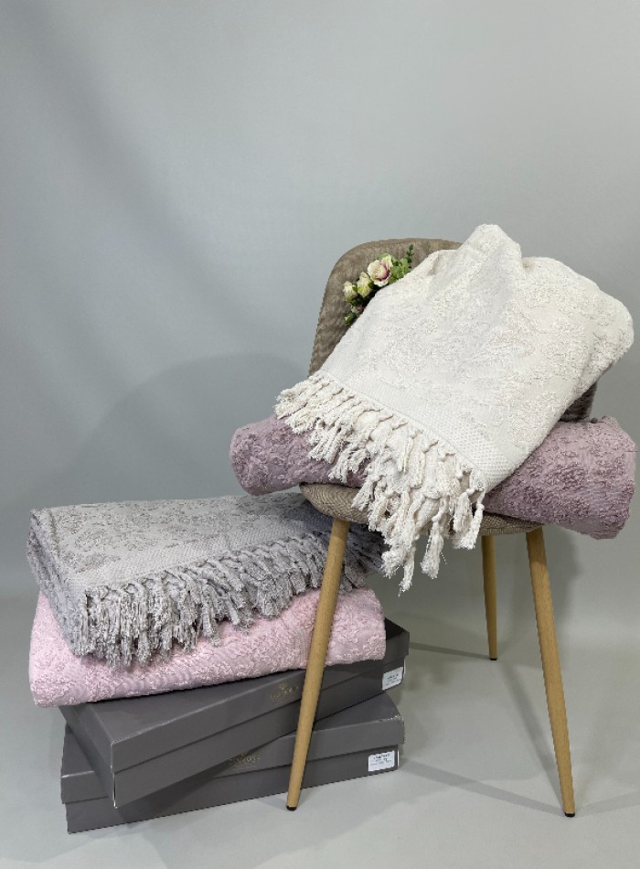 Diamond Malvina махровая простынь-покрывало Lilac 200х220 Турция — изображение 4