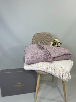 Diamond Malvina махровая простынь-покрывало Bej 200х220 Турция — изображение 5
