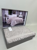 Diamond Malvina махрове простирадло-покривало Grey 200х220 Туреччина - Зображення 6