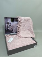 Diamond Malvina махровая простынь-покрывало Pudra 200х220 Турция