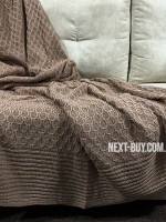 Diamond Silvia вязаный плед кофейный 220х240 Турция