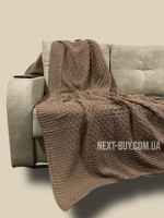 Diamond Silvia вязаный плед кофейный 220х240 Турция — изображение 2