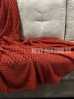 Diamond Silvia вязаный плед терракотовый 220х240 Турция