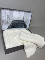 Diamond Silvia в'язаний плед крем 220х240 Туреччина
