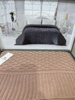 Diamond Silvia в'язаний плед пудра 220х240 Туреччина - Зображення 3