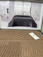 Diamond Silvia вязаный плед кофейный 220х240 Турция — изображение 5