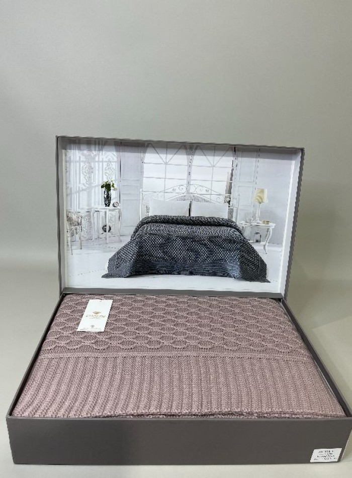 Diamond Silvia в'язаний плед lilac 220х240 Туреччина - Зображення 5