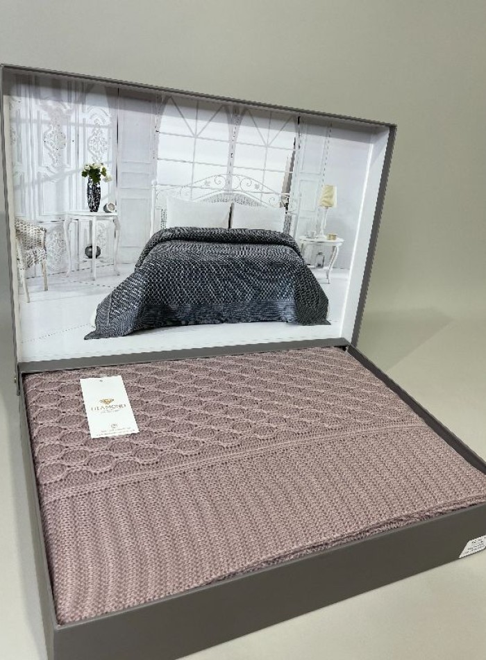 Diamond Silvia в'язаний плед lilac 220х240 Туреччина - Зображення 7