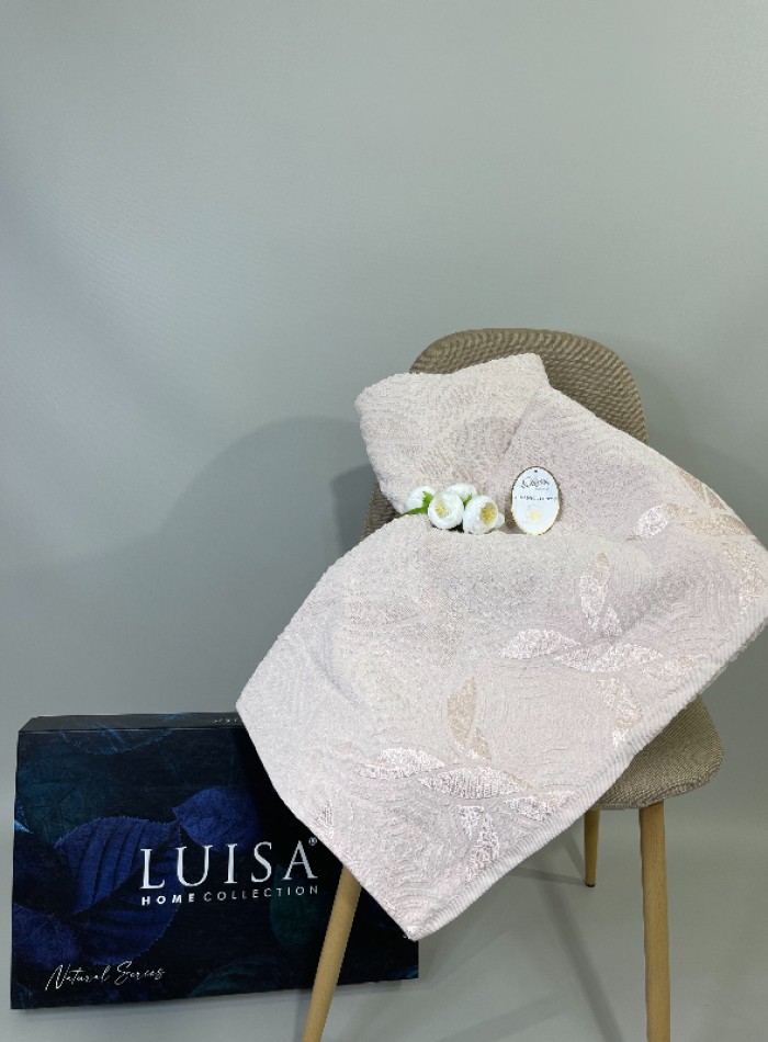 LuiSa махрове простирадло-покривало бавовна євро 200X220 Bej 3 - Зображення 5