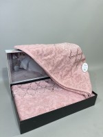 LuiSa махровое покрывало-простынь хлопок евро 200X220 Pudra1