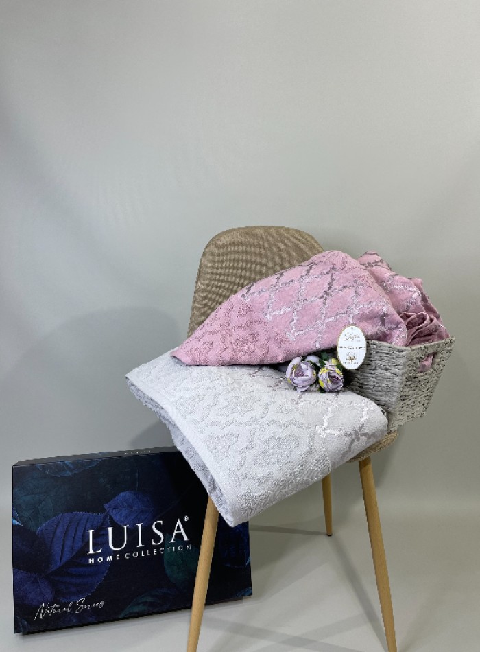 LuiSa махровое покрывало-простынь хлопок евро 200X220 Lilac1 — изображение 6