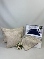 Diamond Alegra вязаный плед с наволочками 220х240 Bej Турция