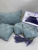 Diamond Alegra вязаный плед с наволочками 220х240 Green Турция — изображение 2