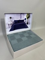 Diamond Alegra вязаный плед с наволочками 220х240 Green Турция — изображение 6