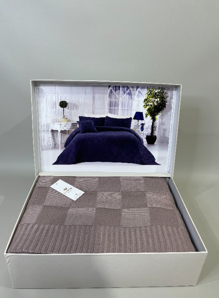 Diamond Alegra в'язаний плед з наволочками 220х240 Lilac Туреччина - Зображення 2