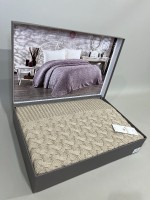 Diamond Sara в'язаний плед 220х240 Bej Туреччина - Зображення 4