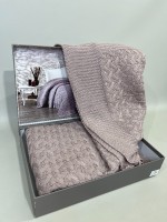 Diamond Sara в'язаний плед 220х240 Lilak Туреччина