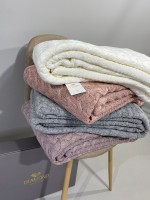 Diamond Sara в'язаний плед 220х240 Pudra Туреччина - Зображення 5