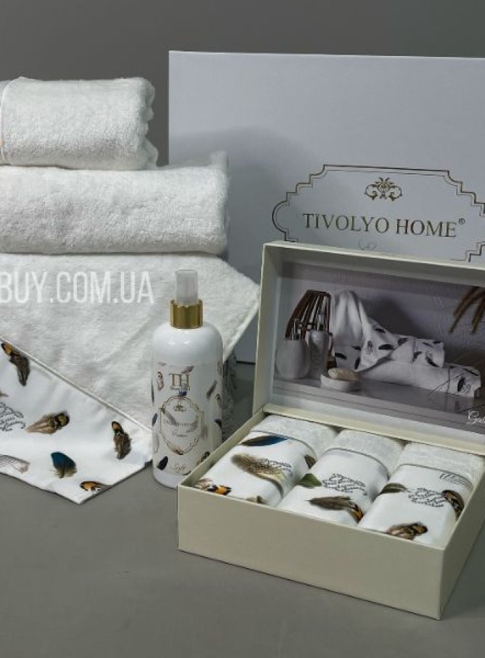 Tivolyo Home Набір махрових рушників Gala Beyaz - 3шт. - Зображення 3