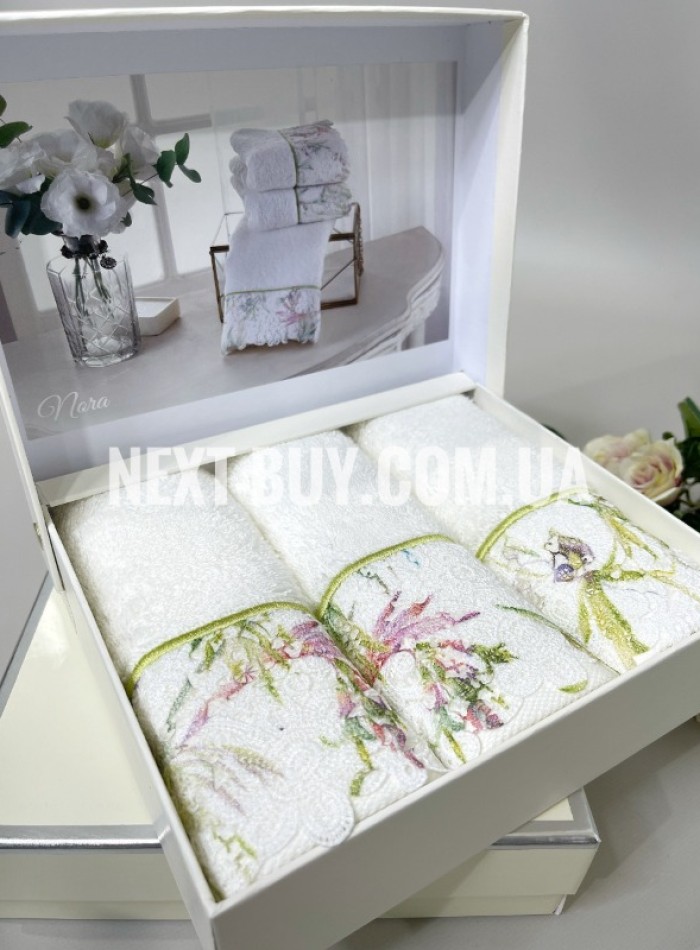 Tivolyo Home Nora набір рушників з мереживом 3шт. 30х50см - Зображення 2