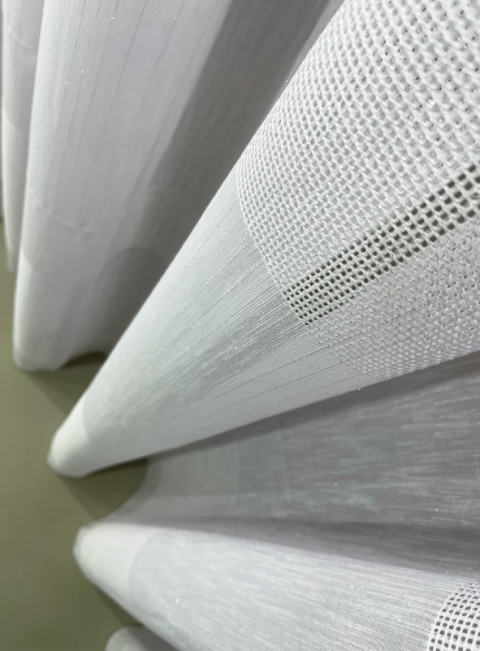 Тюль лён Linen белый с люрексом — изображение 4