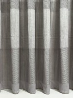 Тюль льон Linen сірий з люрексом Туреччина