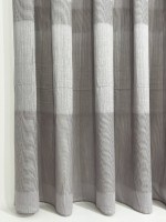 Тюль льон Linen сірий з люрексом Туреччина - Зображення 3