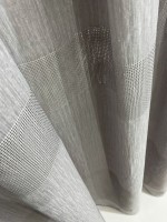 Тюль льон Linen сірий з люрексом Туреччина - Зображення 6