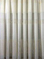 Тюль лён Linen кремовый с люрексом Турция — изображение 2
