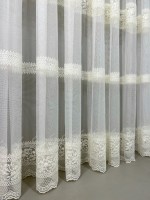 Тюль фатин Laces кремовий Туреччина - Зображення 6