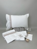 Постельное белье Maison D'or Maison Premium beige 200x220см сатин с вышивкой
