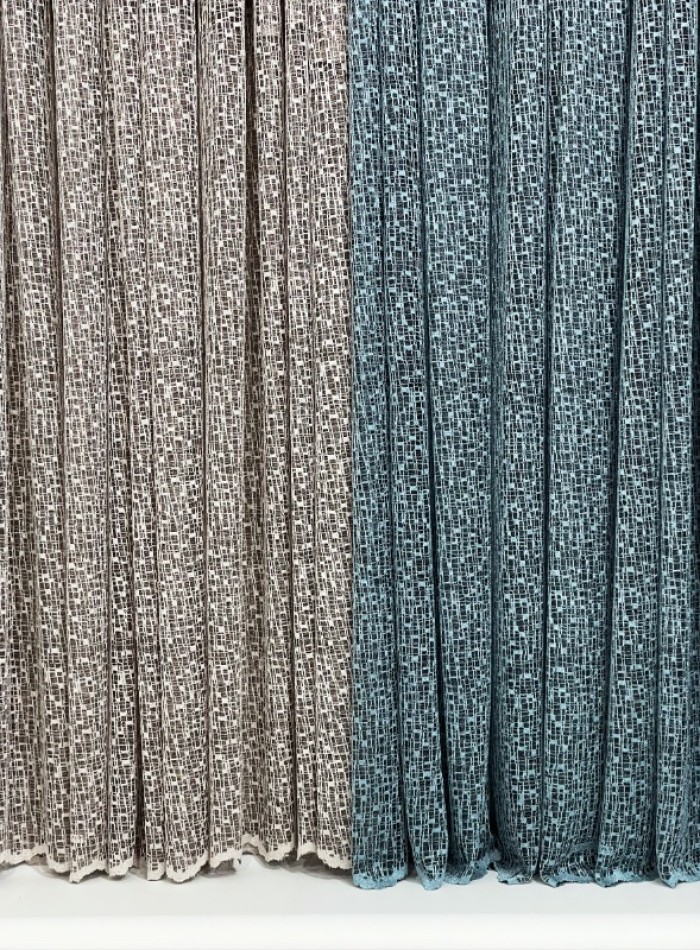 Тюль сітка з плетінням Weaving синій Туреччина - Зображення 6