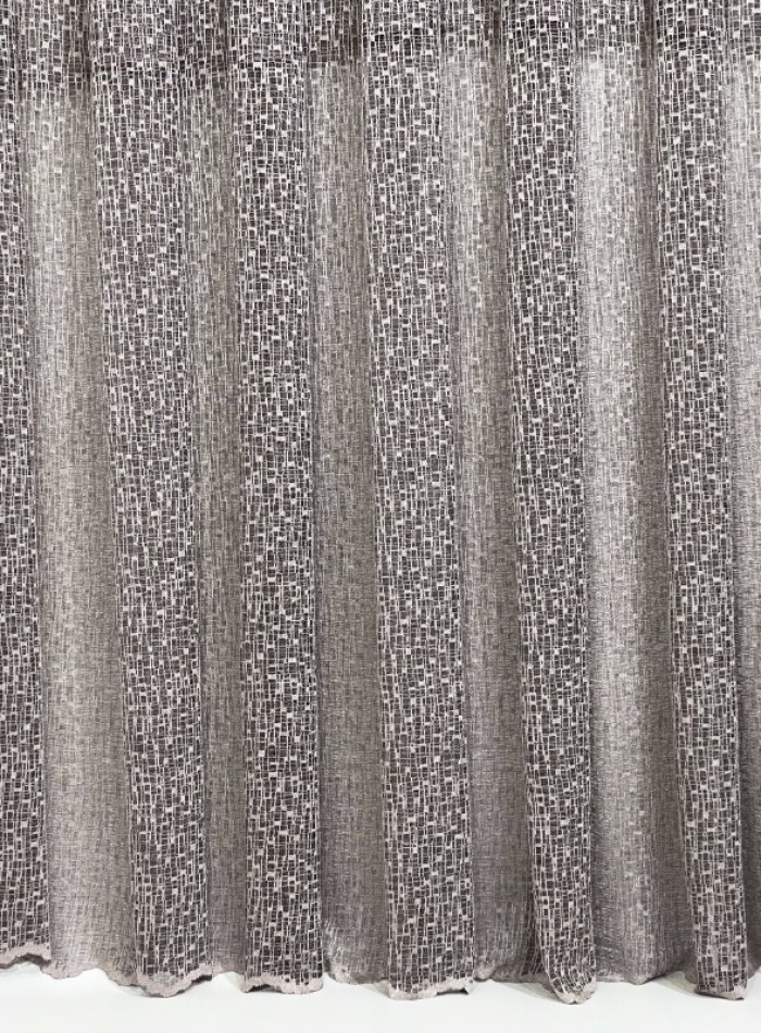 Тюль сітка з плетінням Weaving шоколадний Туреччина - Зображення 2