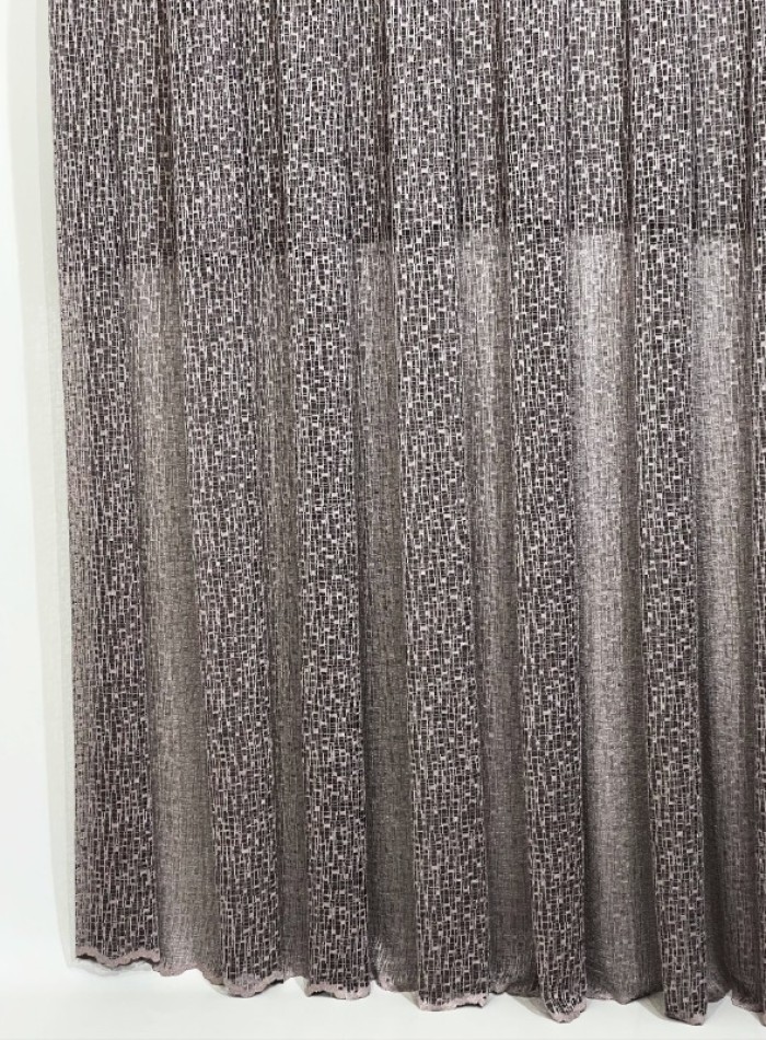 Тюль сітка з плетінням Weaving шоколадний Туреччина - Зображення 4