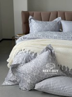 Постельное белье Maison D'or Pearl Grey 200x220см бамбук жаккард — изображение 5