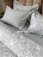 Постельное белье Maison D'or Pearl Grey 200x220см бамбук жаккард — изображение 8