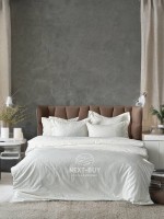 Постільна білизна Maison D'or Pearl White 200x220см бамбук жаккард - Зображення 8