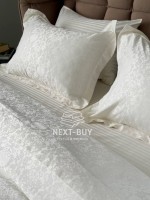 Постільна білизна Maison D'or Pearl White 200x220см бамбук жаккард - Зображення 5