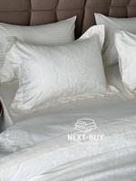 Постільна білизна Maison D'or Pearl White 200x220см бамбук жаккард - Зображення 7